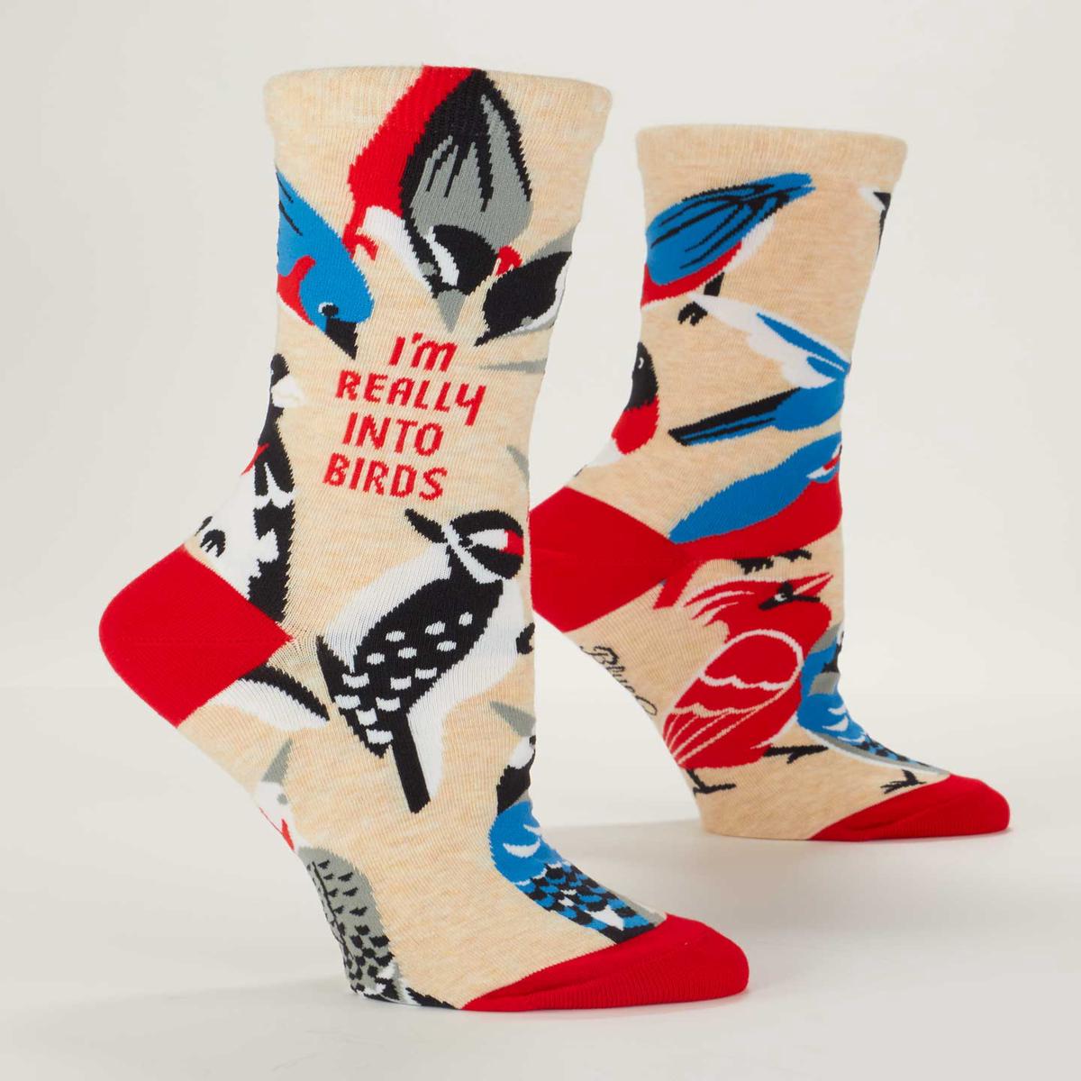 Blue Q - Women's Crew Socks - Really Into Birds