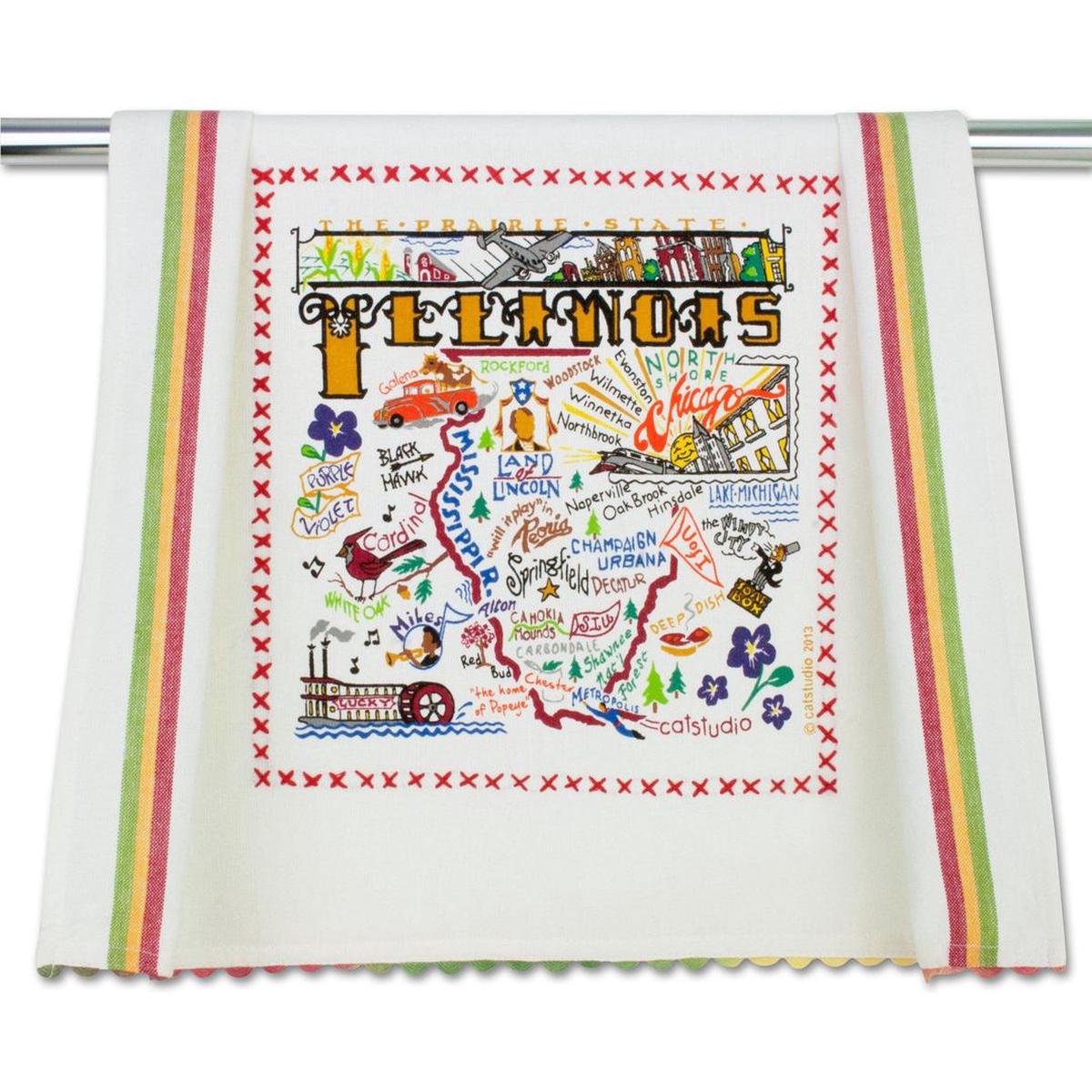 Catstudio - Dish Towel - Illinois