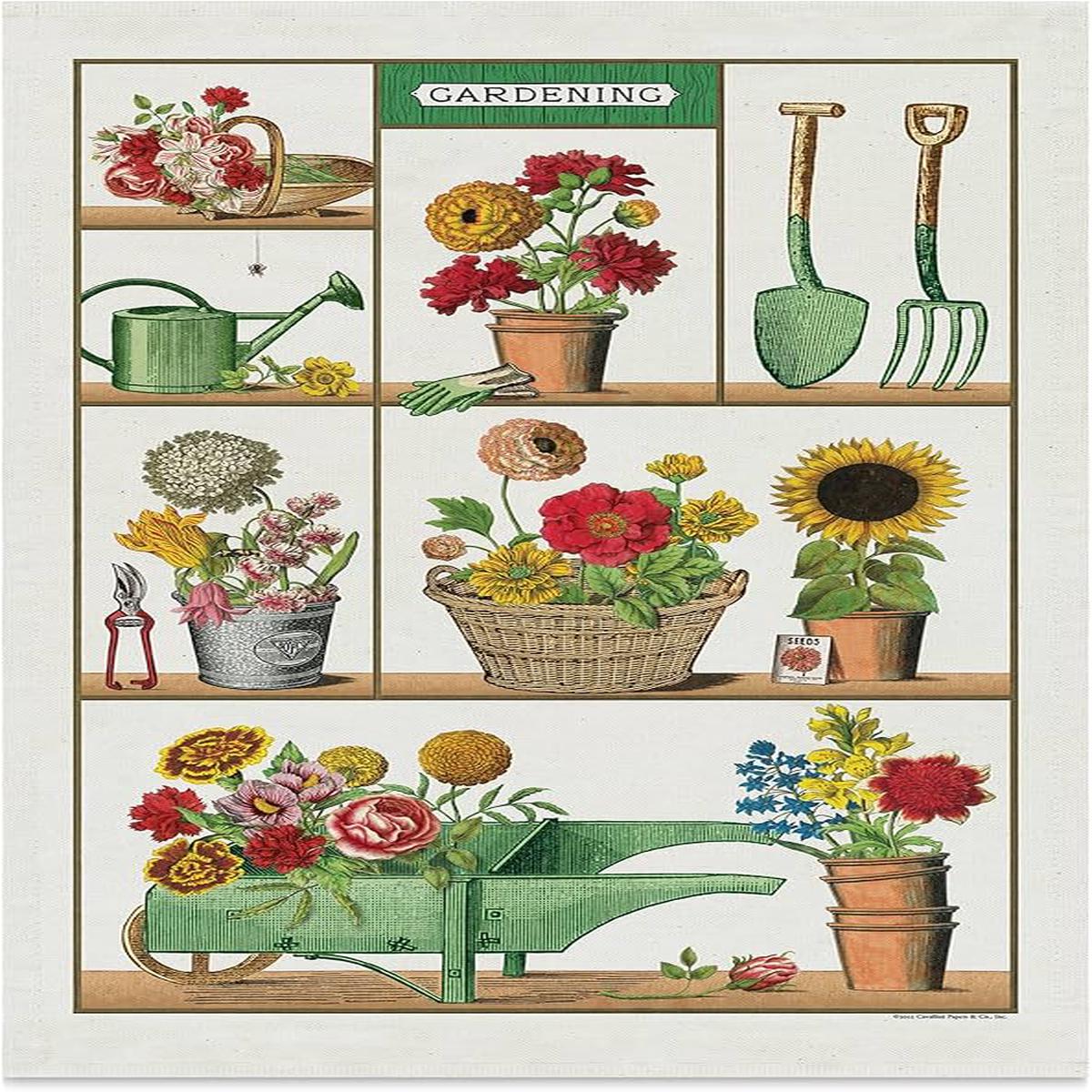 Cavallini & Co. - Tea Towel - Gardening
