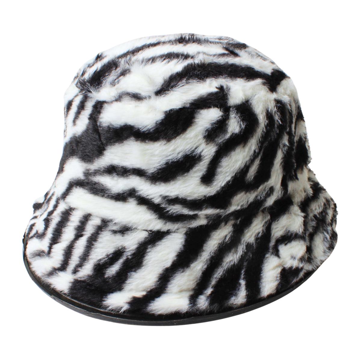 Hat Bucket Fluffy White