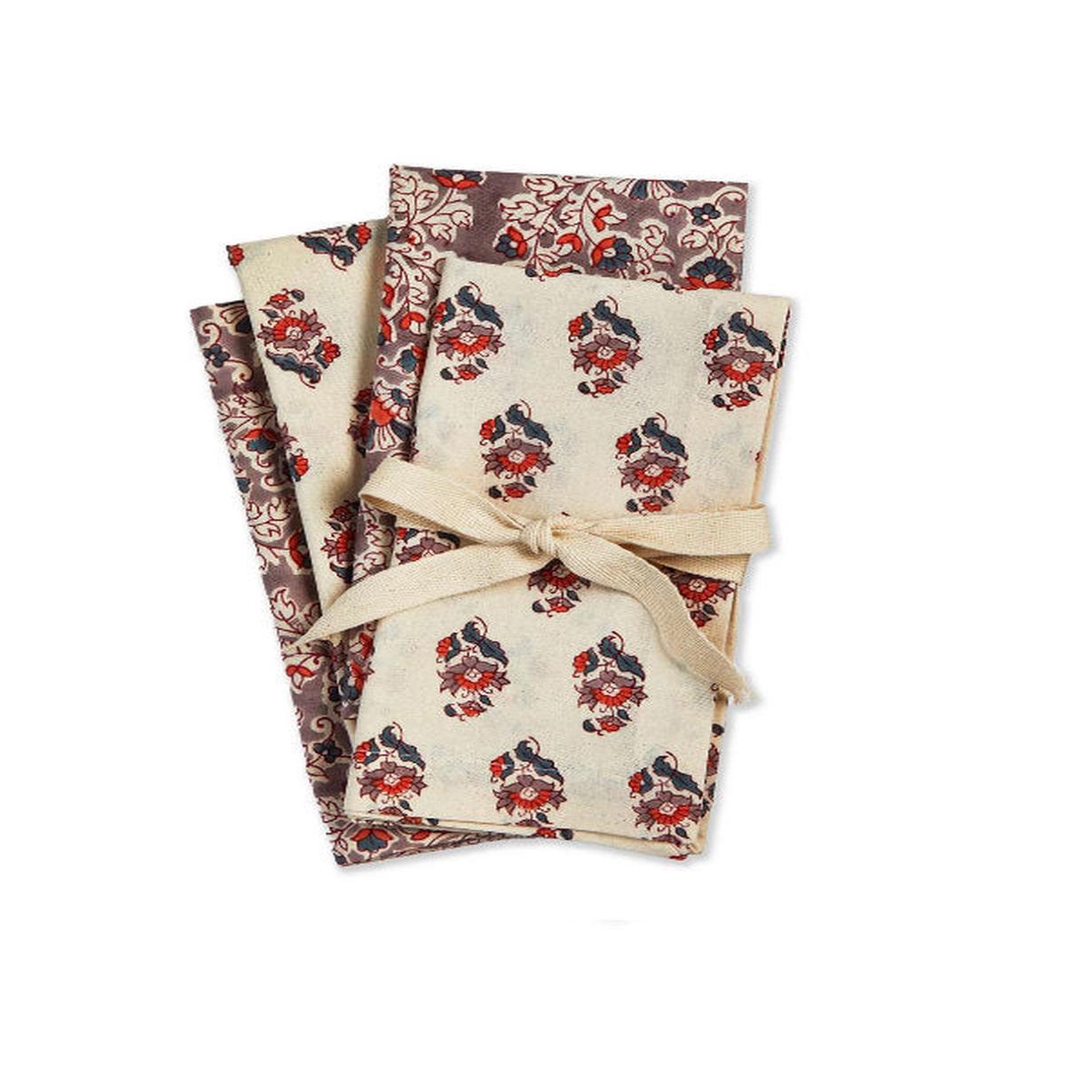 Jasmine Block Prnt Napkin S/4