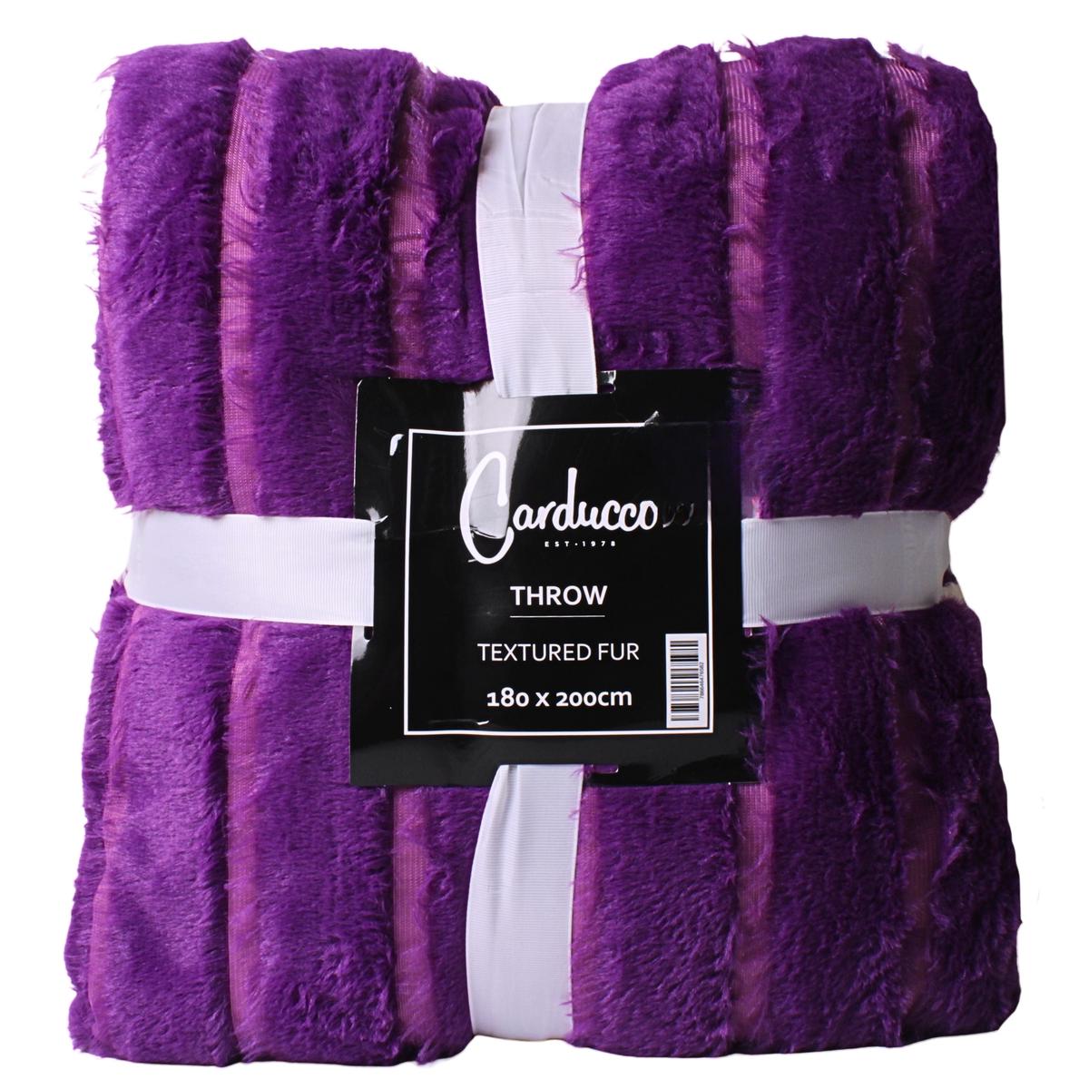 THROW TEXTURE FLANNEL SHERPA PURPLE A