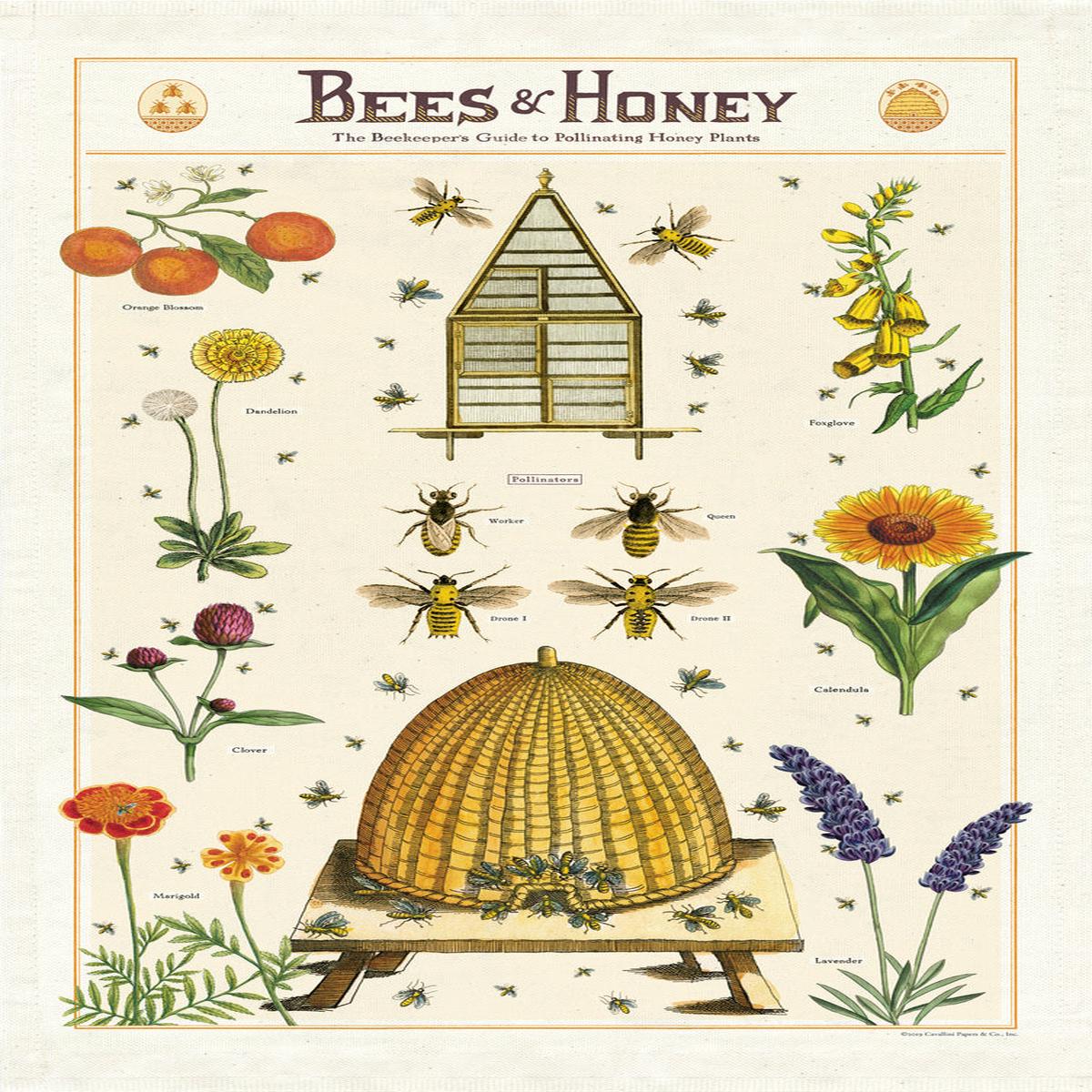 Cavallini & Co. - Tea Towel - Bees