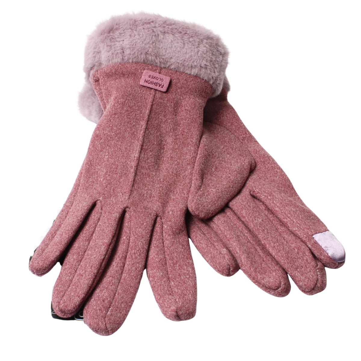 Gloves Fur Purple A