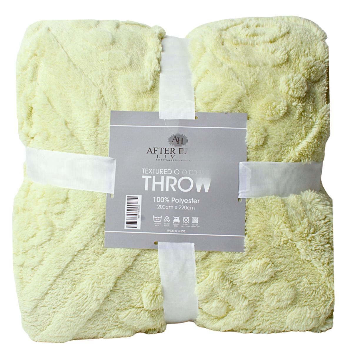 THROW TEXTURE CORAL FLEECE LIME A