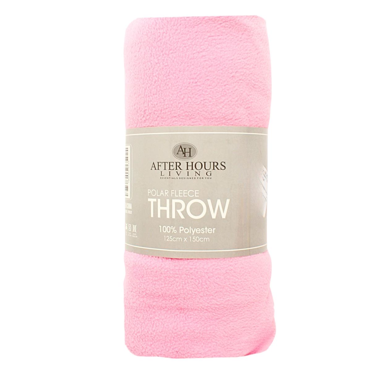 THROWS POLAR FLEECE PINK