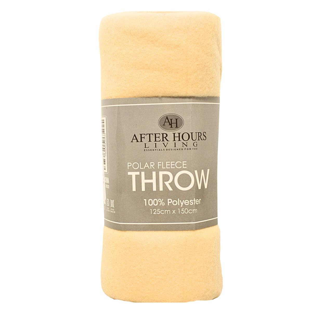 THROWS POLAR FLEECE YELLOW