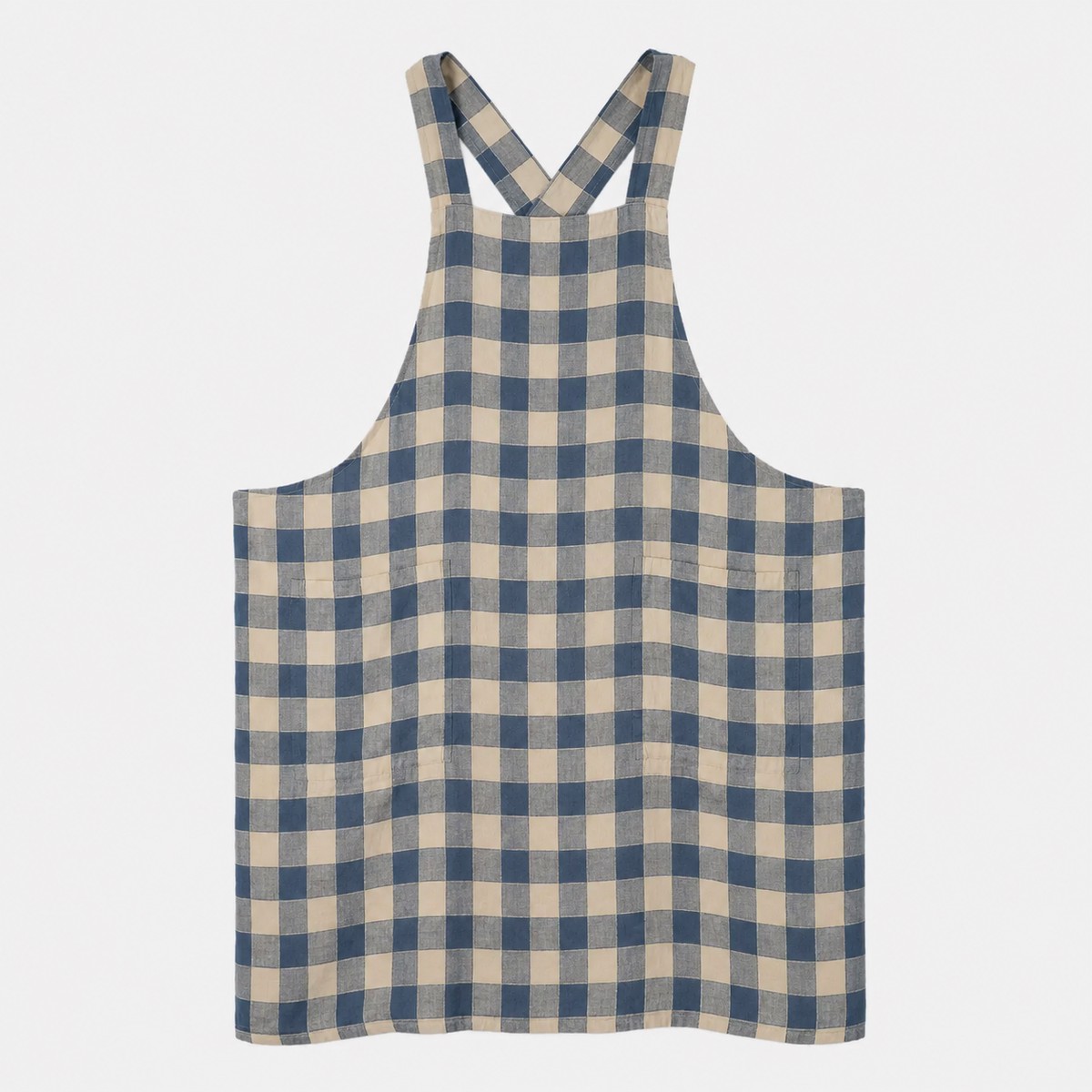 Apron Gingham Blue