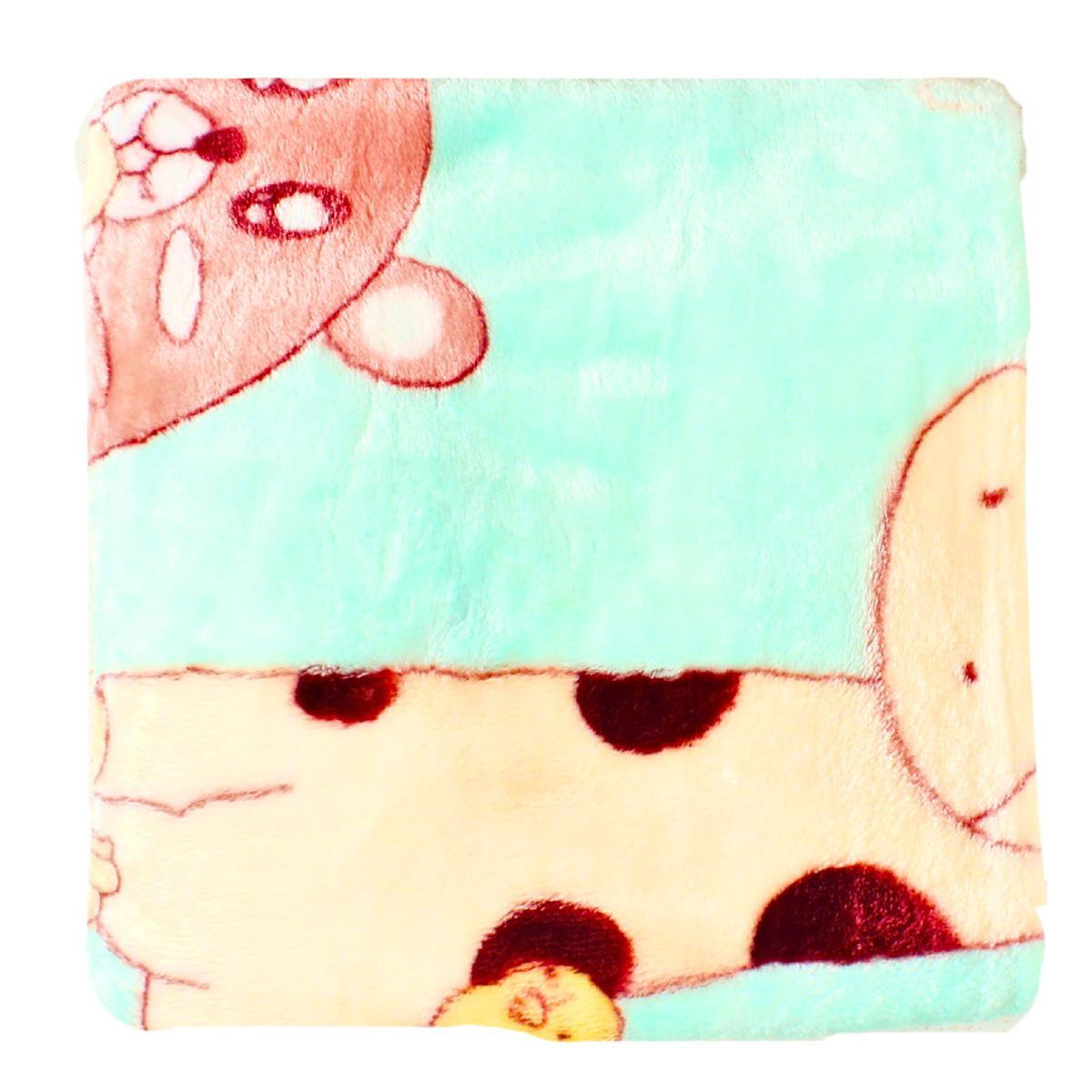 BLANKET BABY FLORAL GREEN EACH