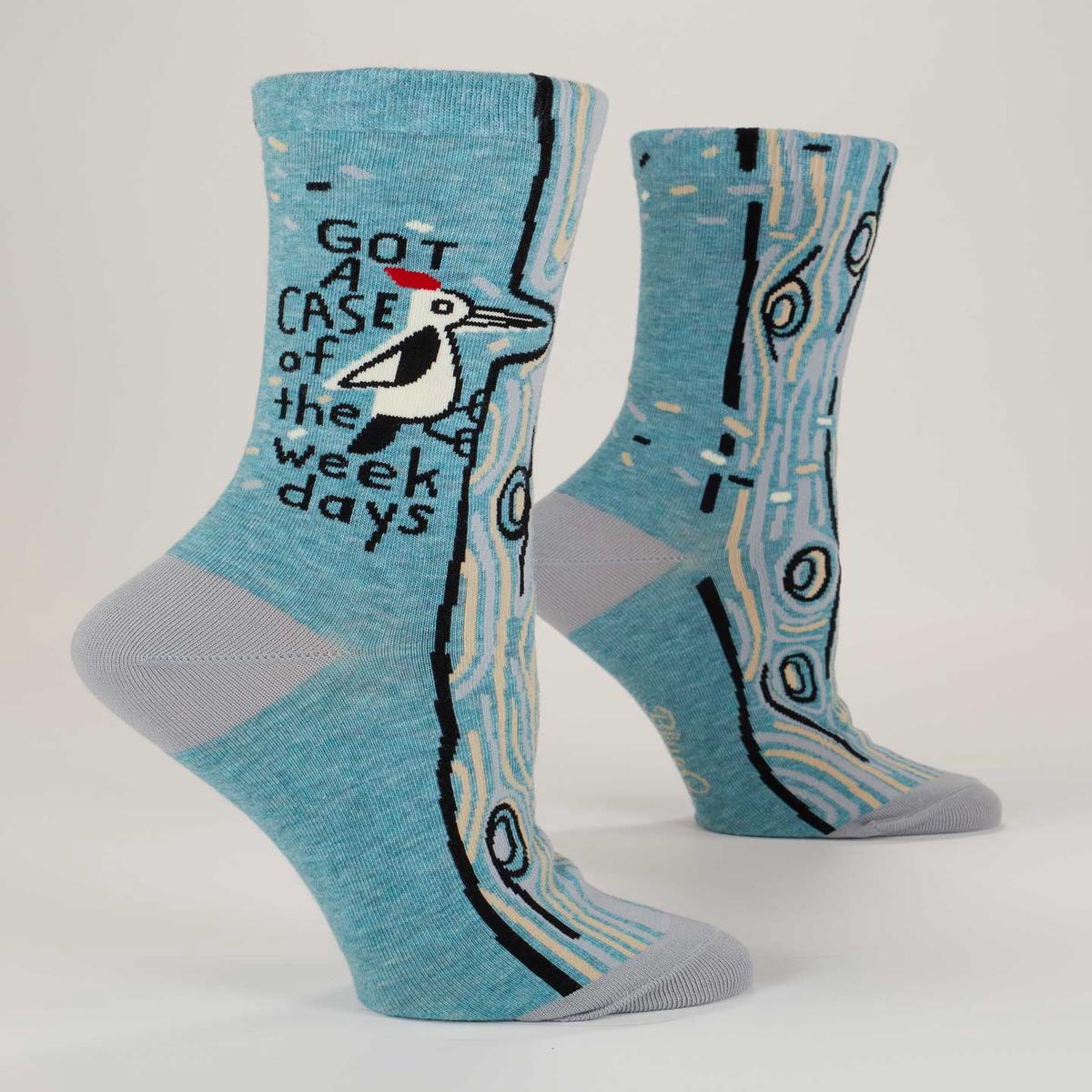 Blue Q - Women's Crew Socks - Case Of The Weekdays