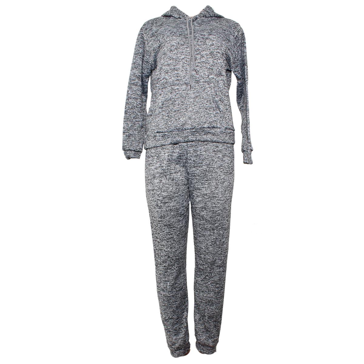 Kiddies Melange Tracksuit 2pce Grey Xl