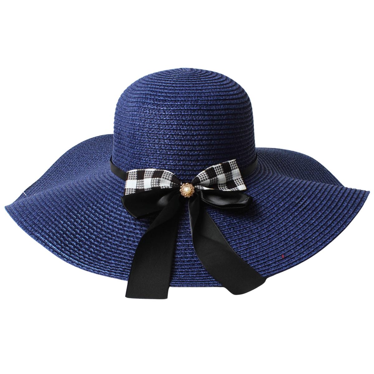 Hat Summer Straw Navy