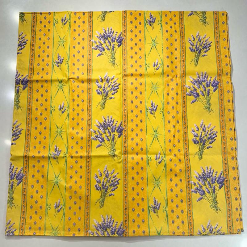 Le Cluny- Provence Lavender Yellow Tablecloth (58" Square)