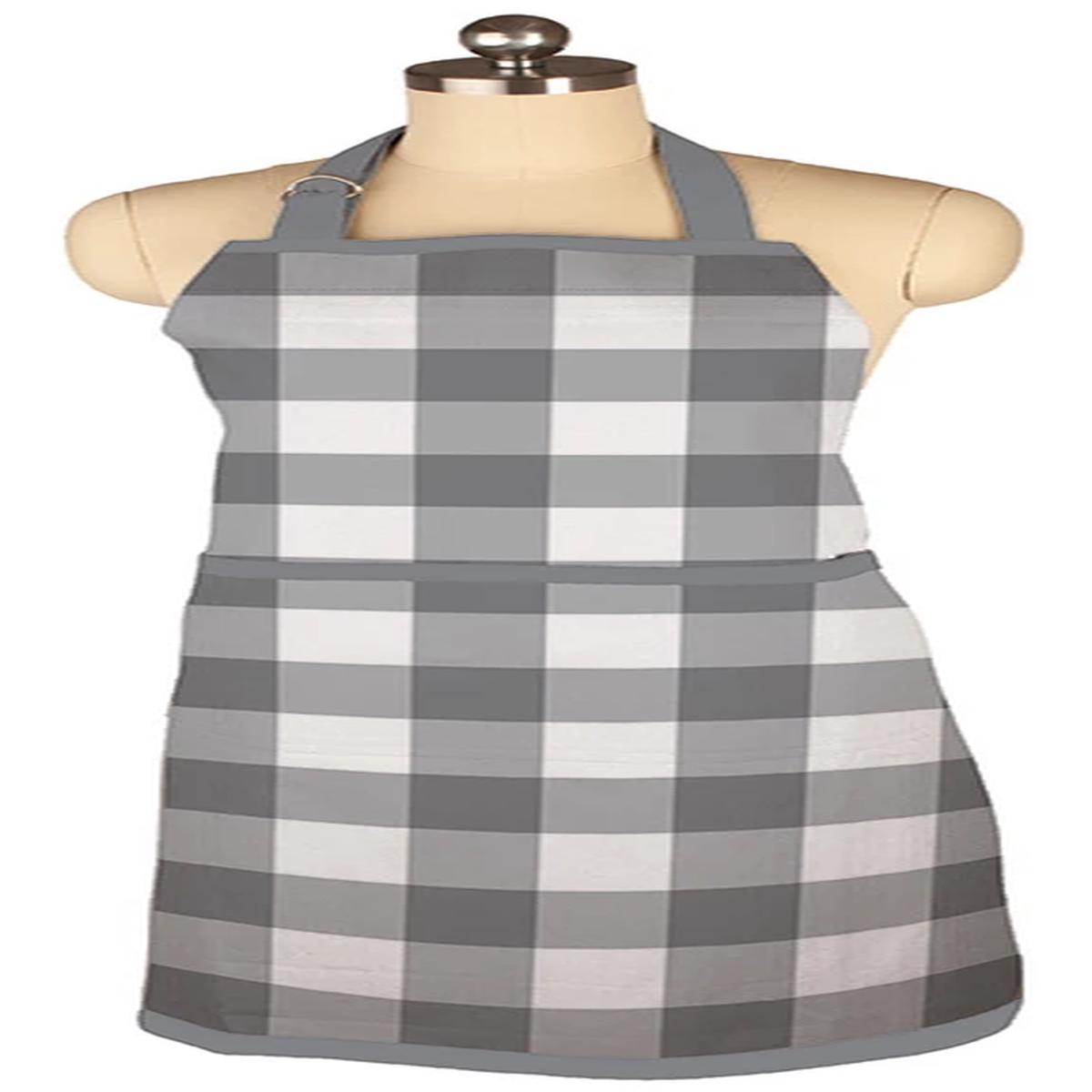 MU Kitchen- Apron- Gingham Gray