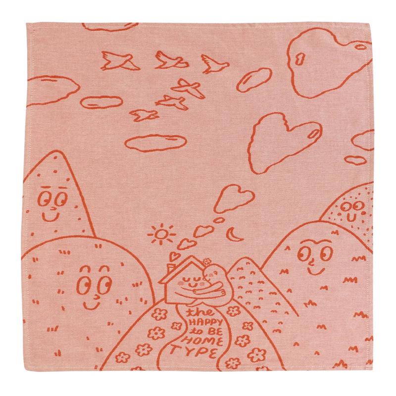 Blue Q Woven Dish Towel - Happy To Be Home