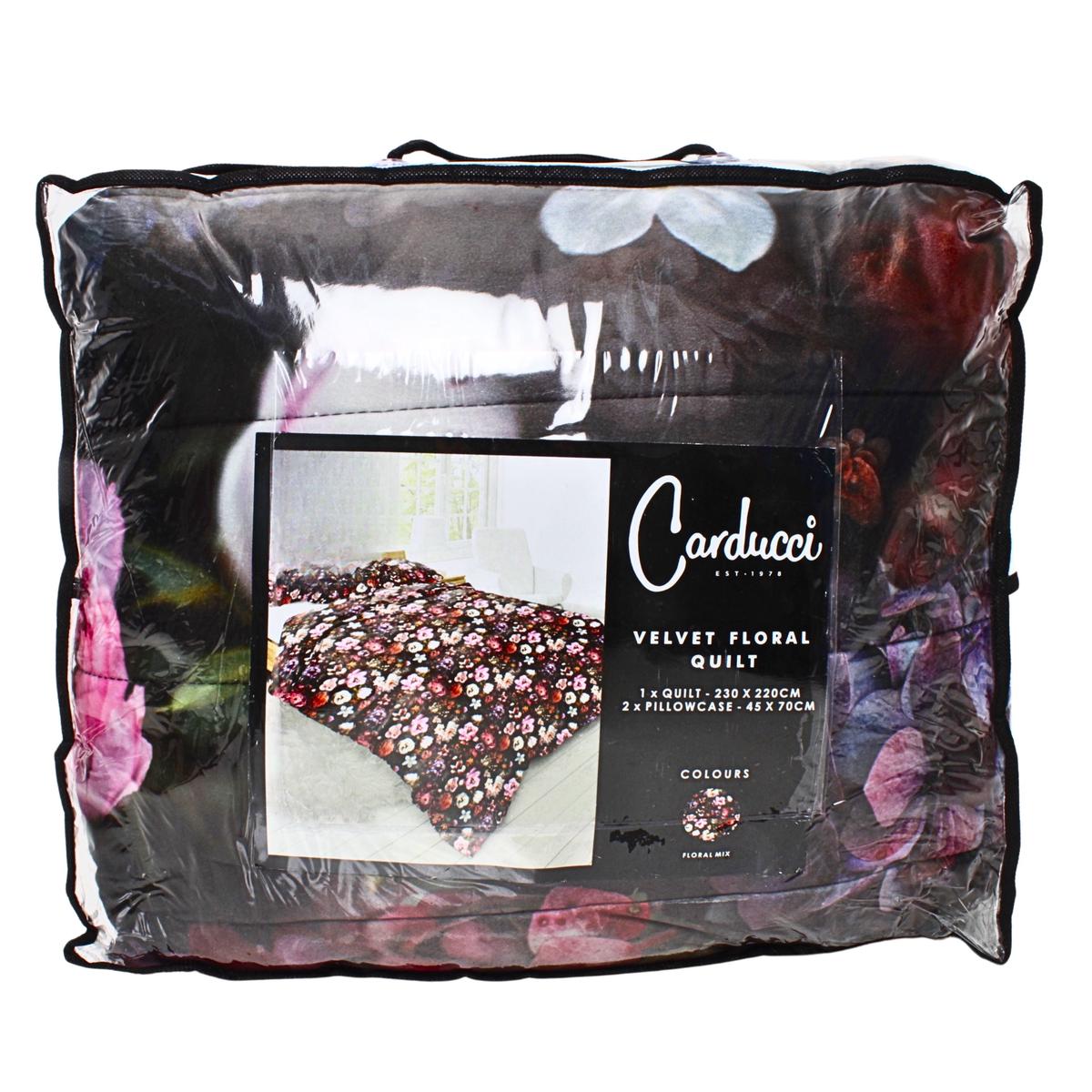 QUILT VELVET FLORAL MIX ASSORTED KING EACH EACH