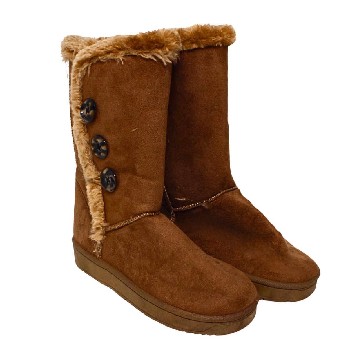 Slipper Boots Long Brown