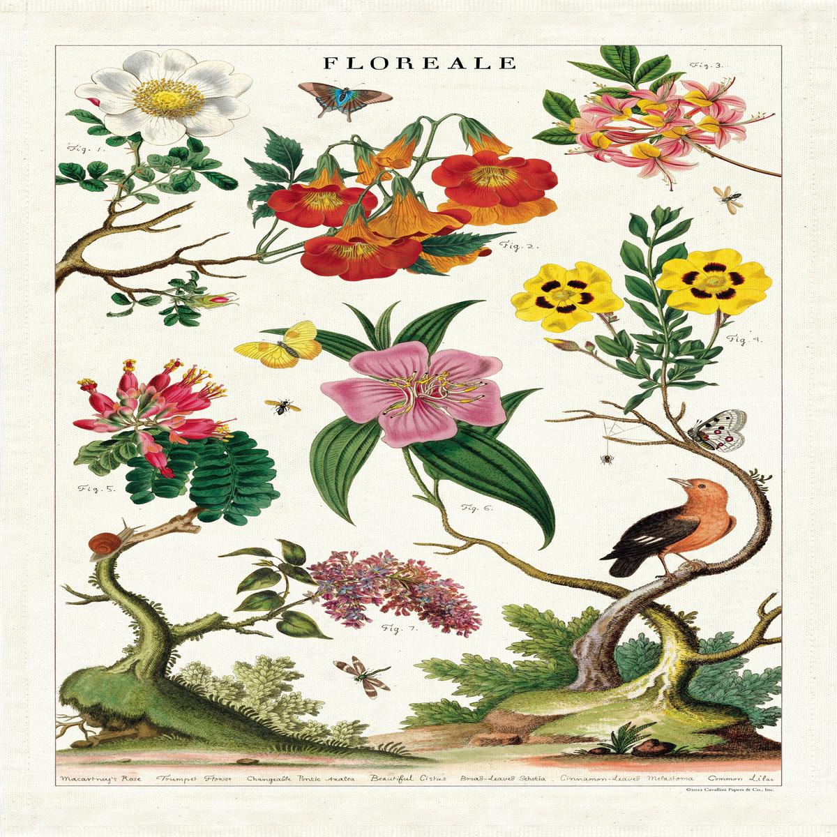 Cavallini & Co. - Tea Towel - Floreale