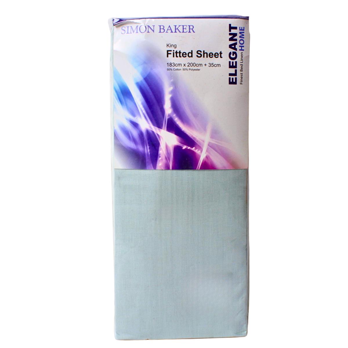 Fitted Sheet X L&d Duck Egg Kng