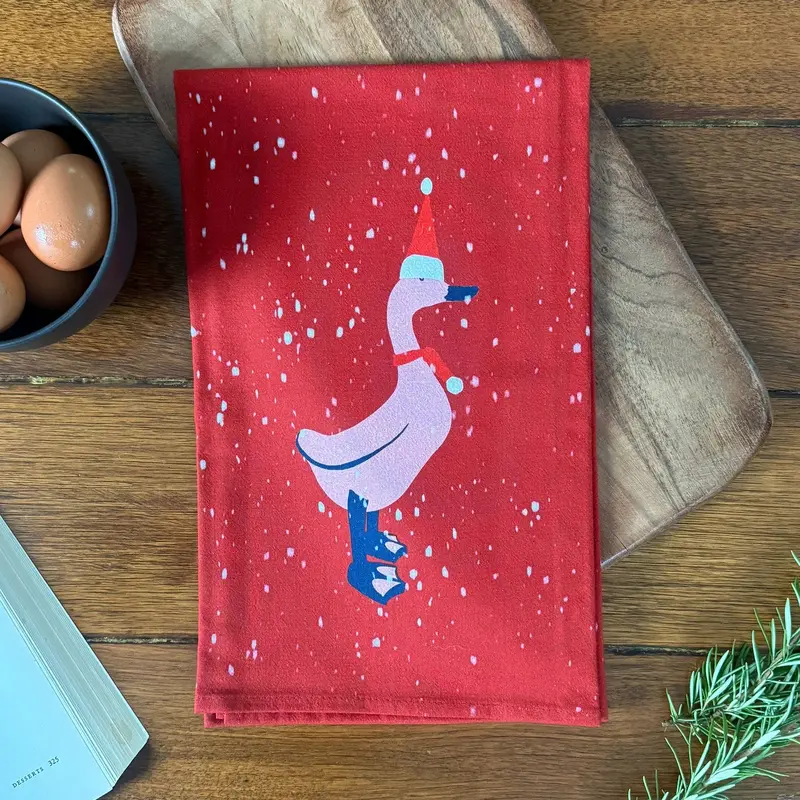 New Wing Studio - Tea Towel Peter Duck Pink