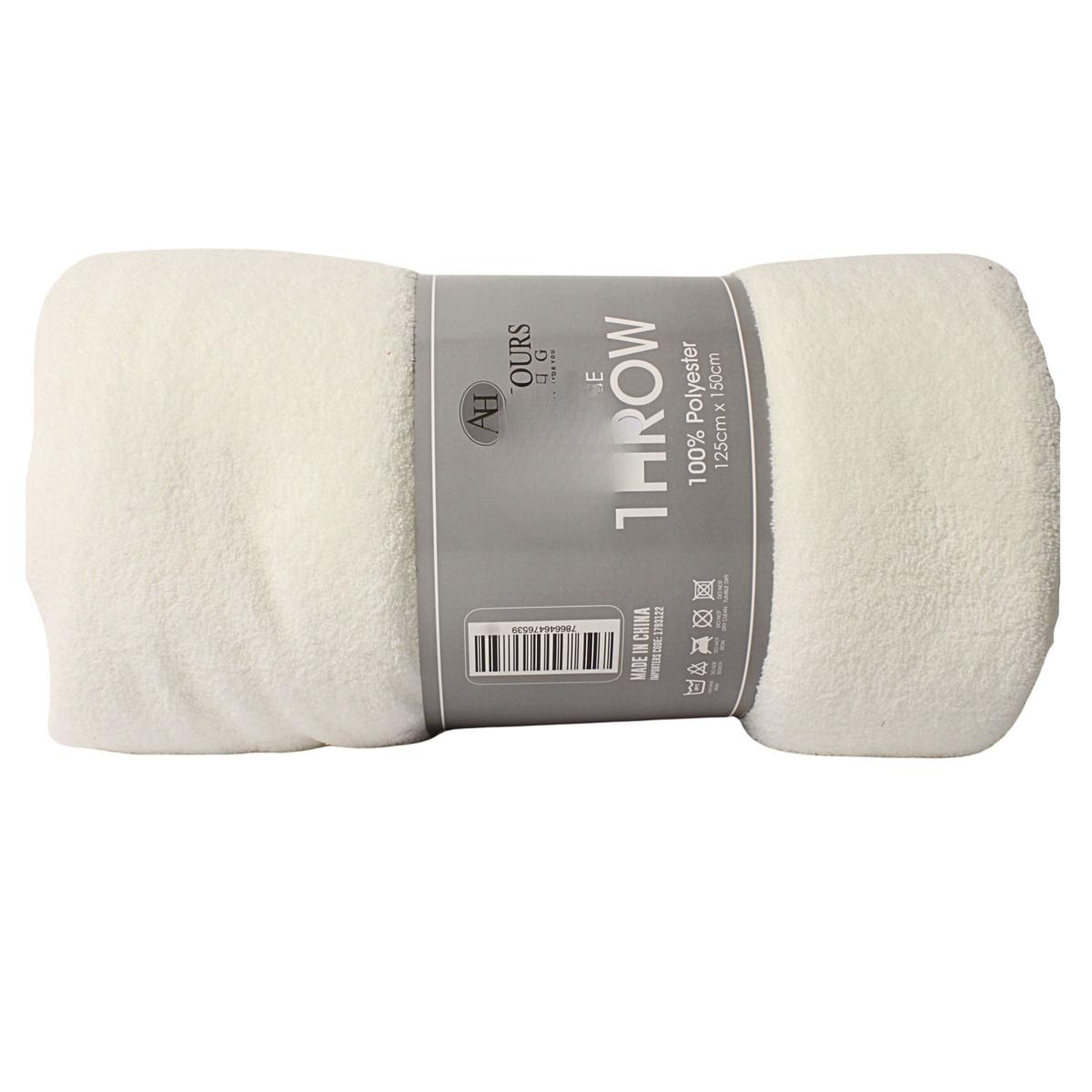 THROW CORAL FLEECE CREAM A