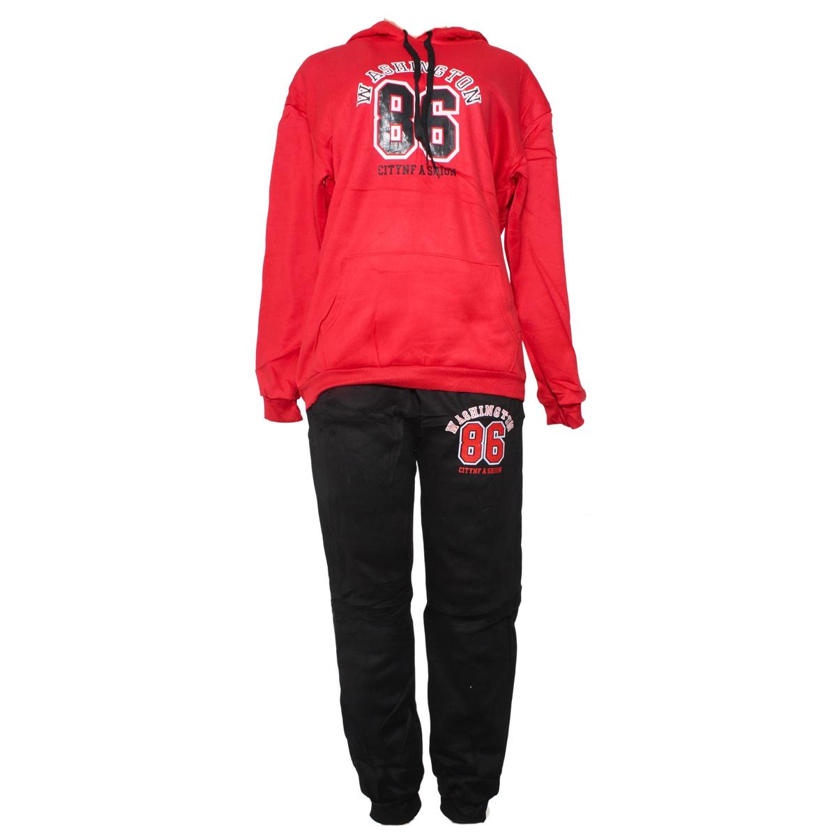Tracksuit Set Black/Red 2x Lrg