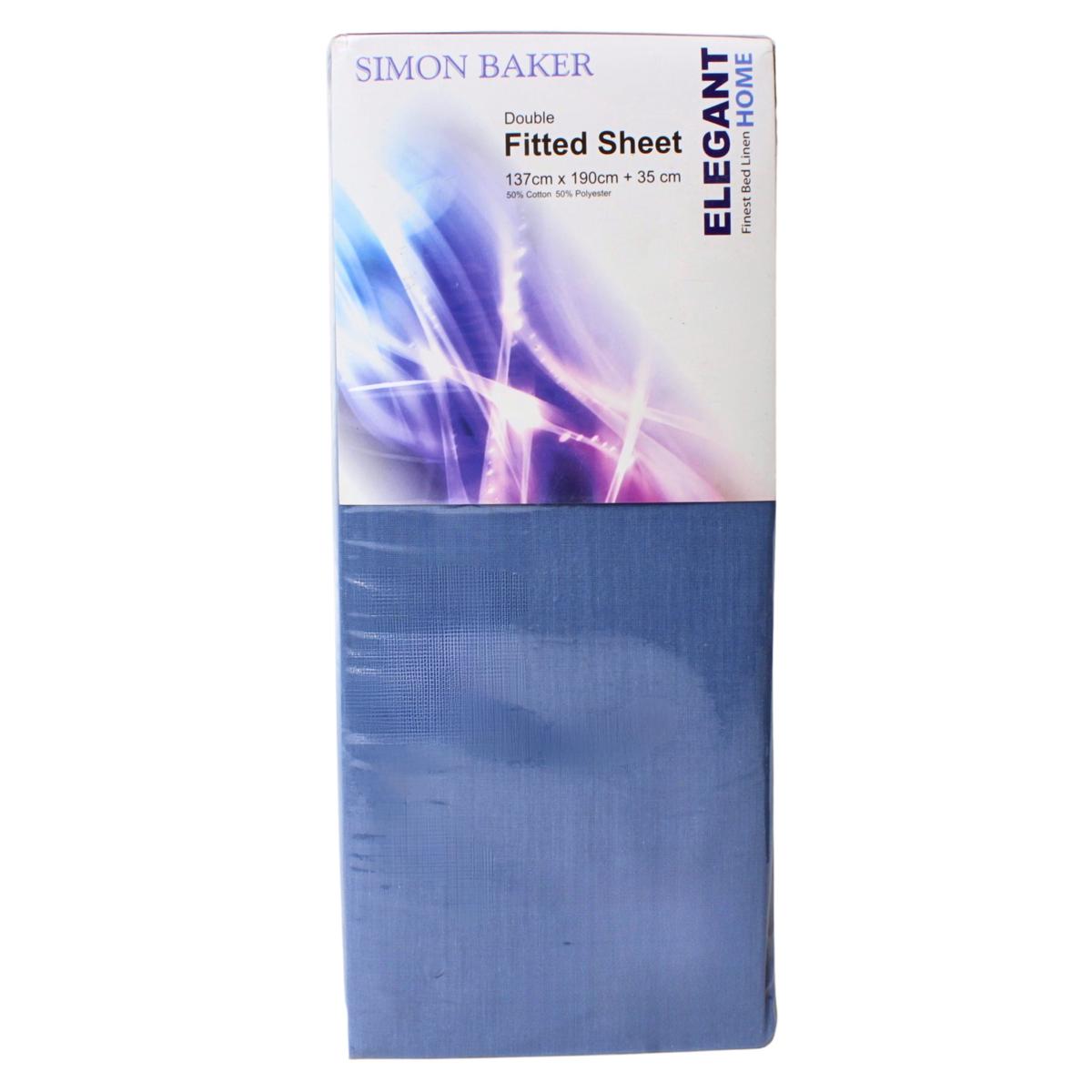 Fitted Sheet Den/Blue Dbl