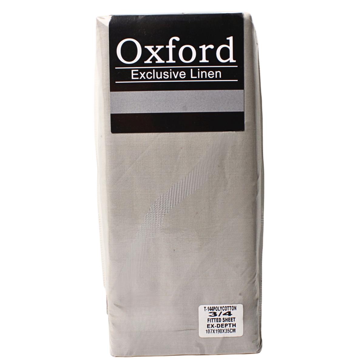Fitted Sheet Exd T144 Stone 3/4