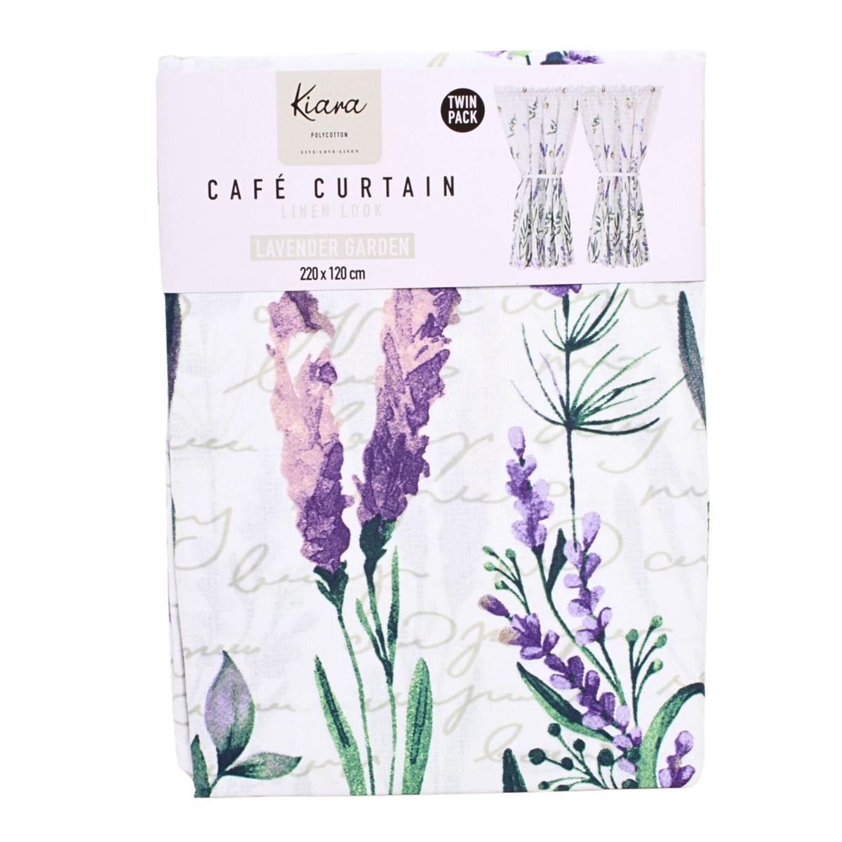 KITCHEN CURTAIN LAVENDER GARDEN MULTI 220X120