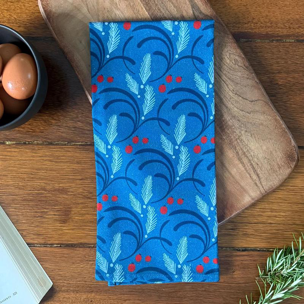 New Wing Studio Tea Towel Berry Frost