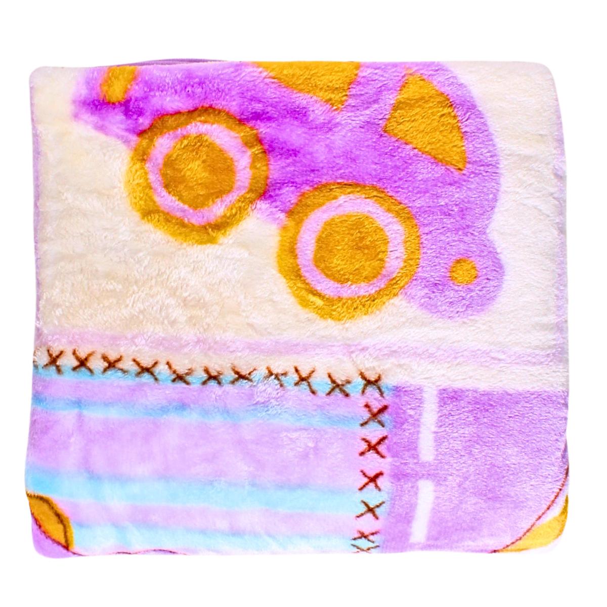 BLANKET BABY FLORAL PURPLE EACH