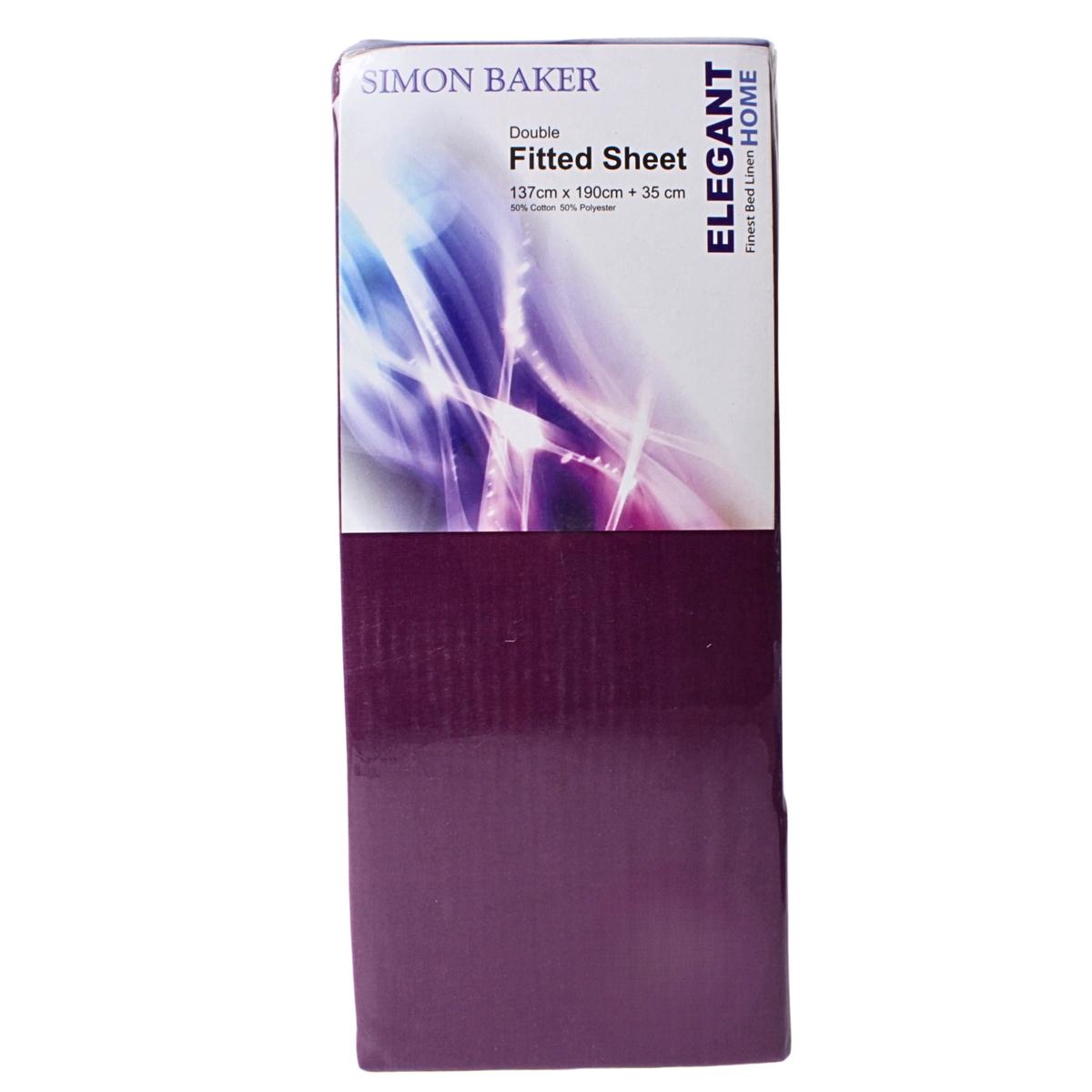 Fitted Sheet Purple Dbl
