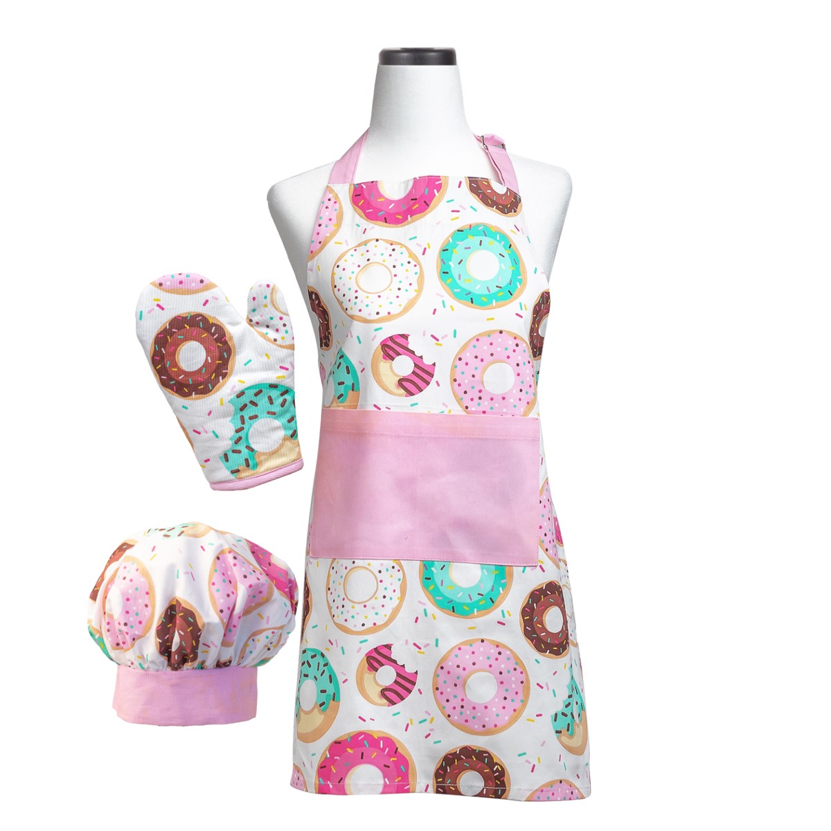 Handstand Kitchen Childs Apron Set - Donut Shoppe