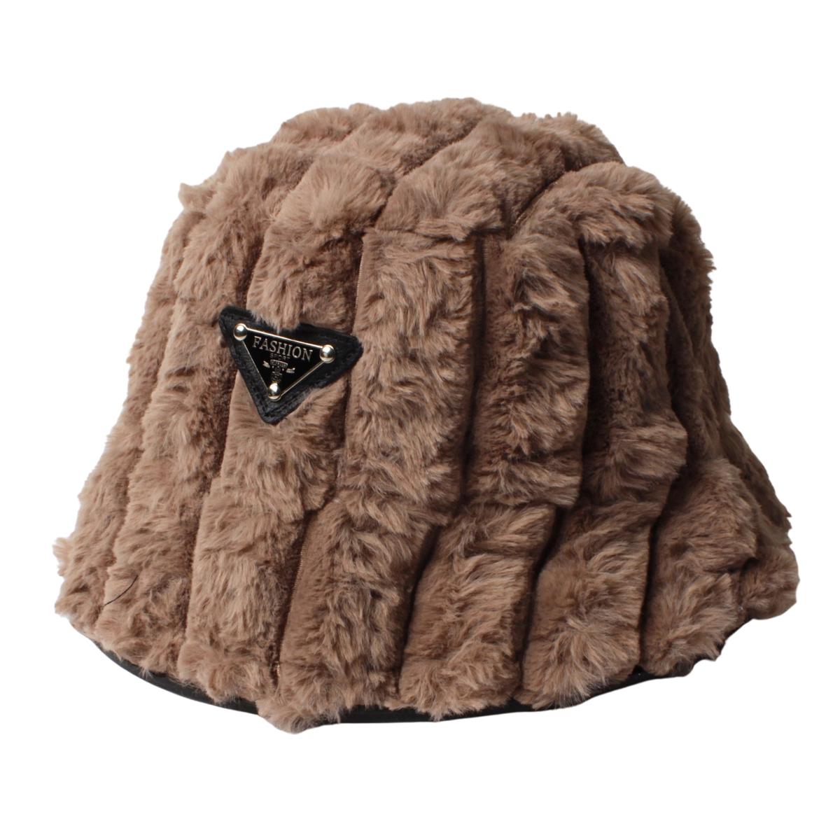 Hat Bucket Furry Mocha