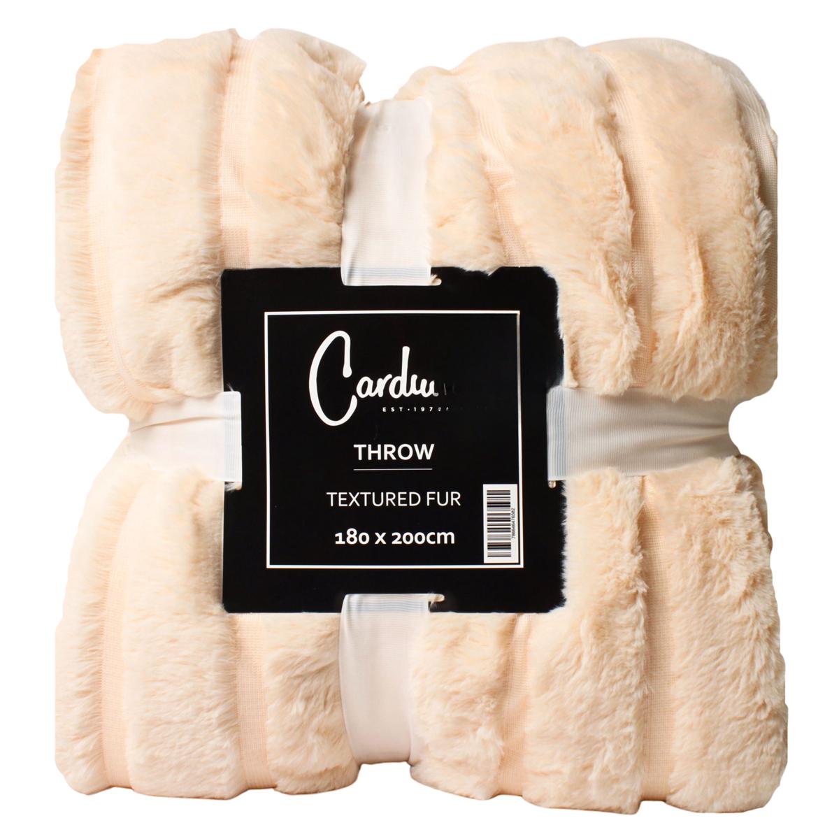 THROW TEXTURE FLANNEL SHERPA PEACH A