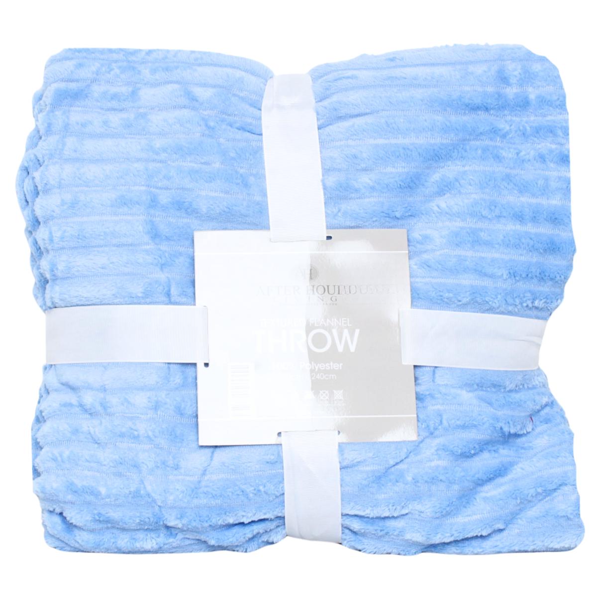 THROW TEXTURE FLANNEL SHERPA SKY BLUE A