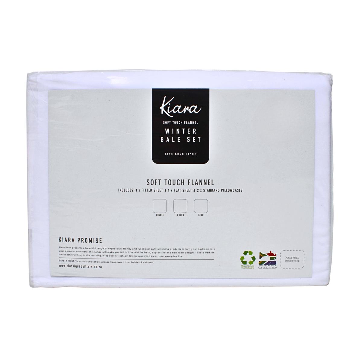 WINTER SHEET SET 4PCE WHITE QUEEN