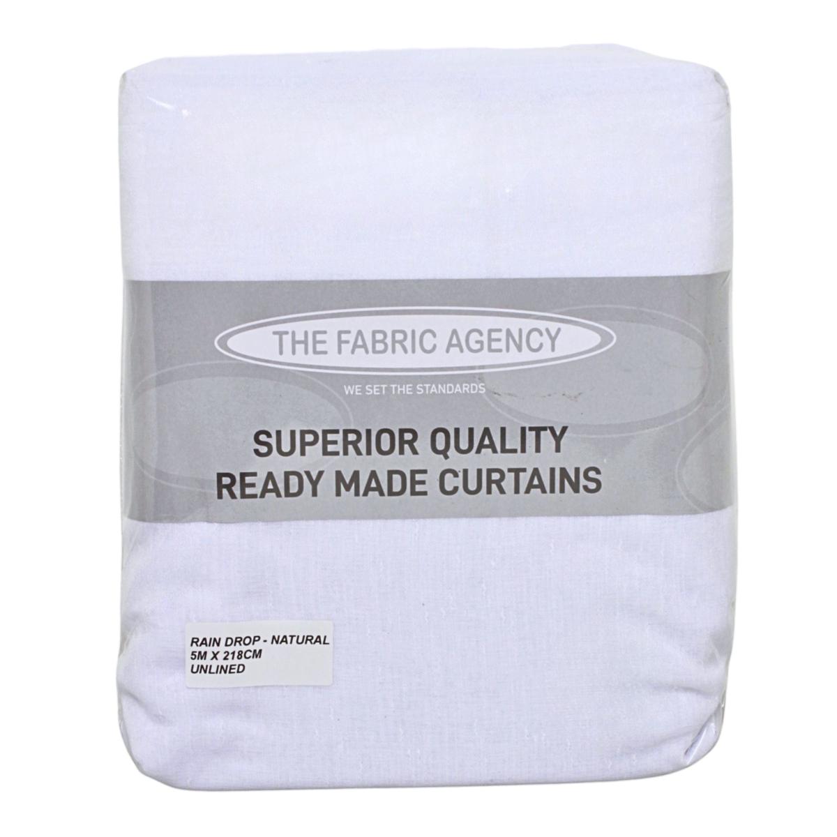 CURTAIN RAIN DROP NATURAL 500X218
