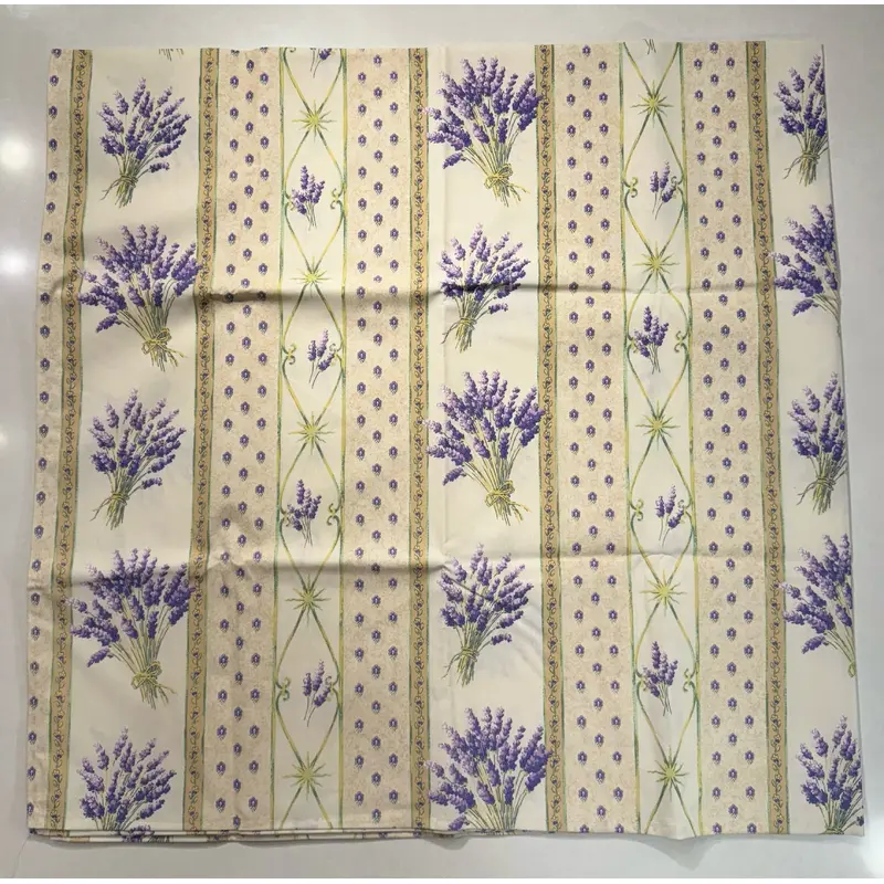 Le Cluny- Provence Lavender Creme Tablecloth (60"x 96")