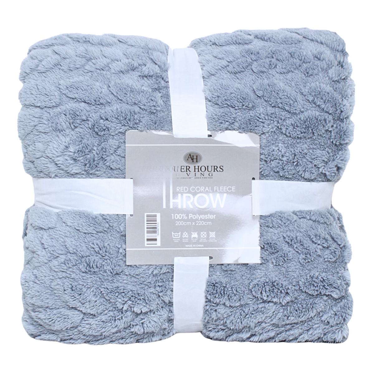 THROW TEXTURE CORAL FLEECE BLUE A