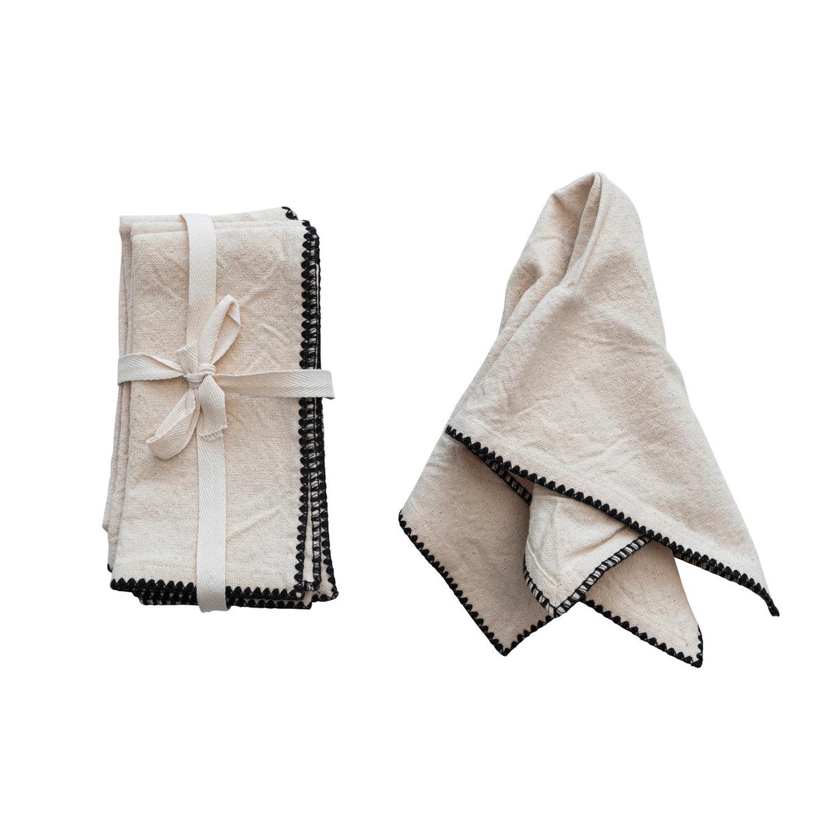 Edge Stitching Napkins- Set of Four