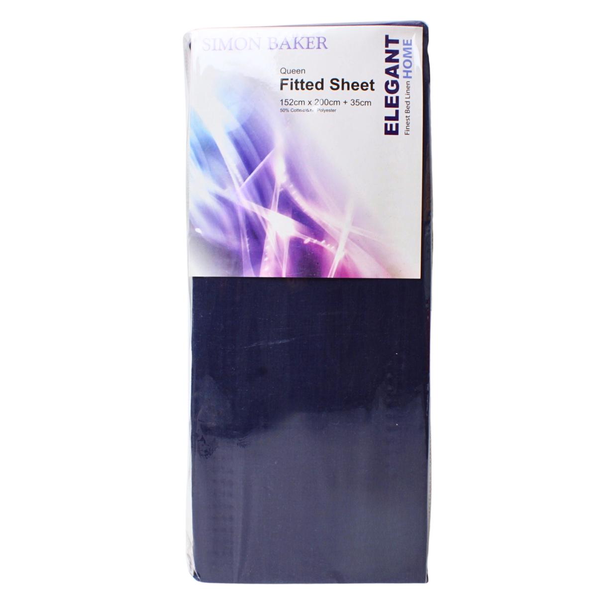 Fitted Sheet X L&d Navy Quen