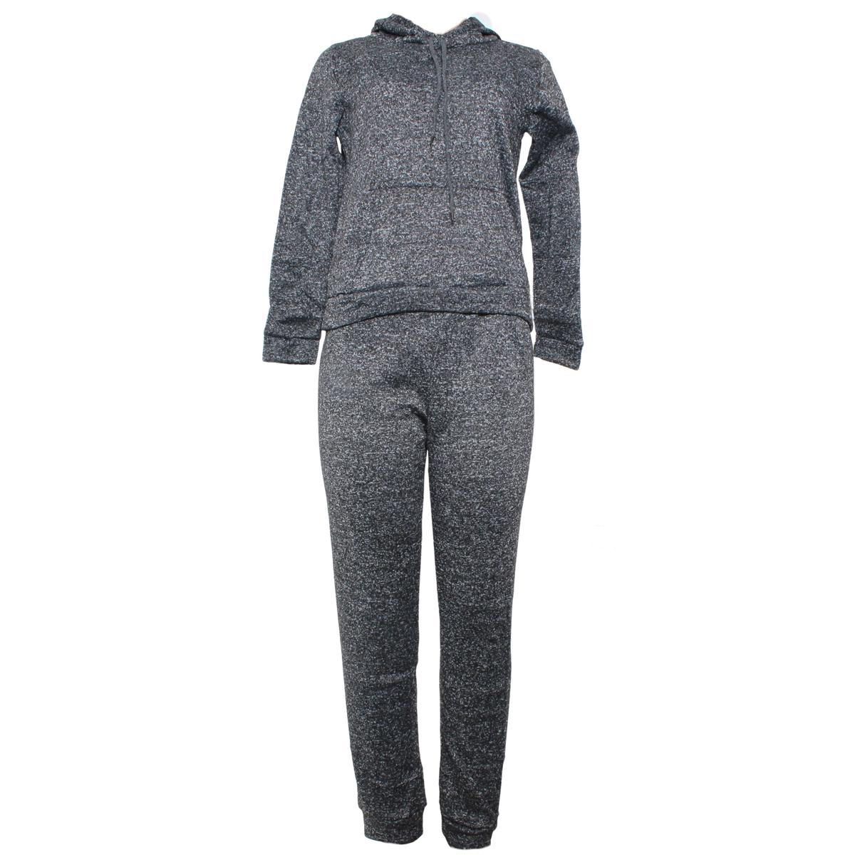 Kiddies Melange Tracksuit 2pce D/Grey Xl