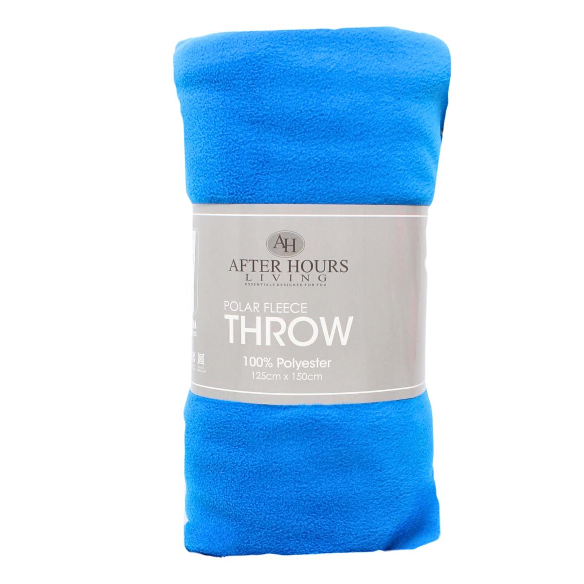 THROWS POLAR FLEECE BLUE