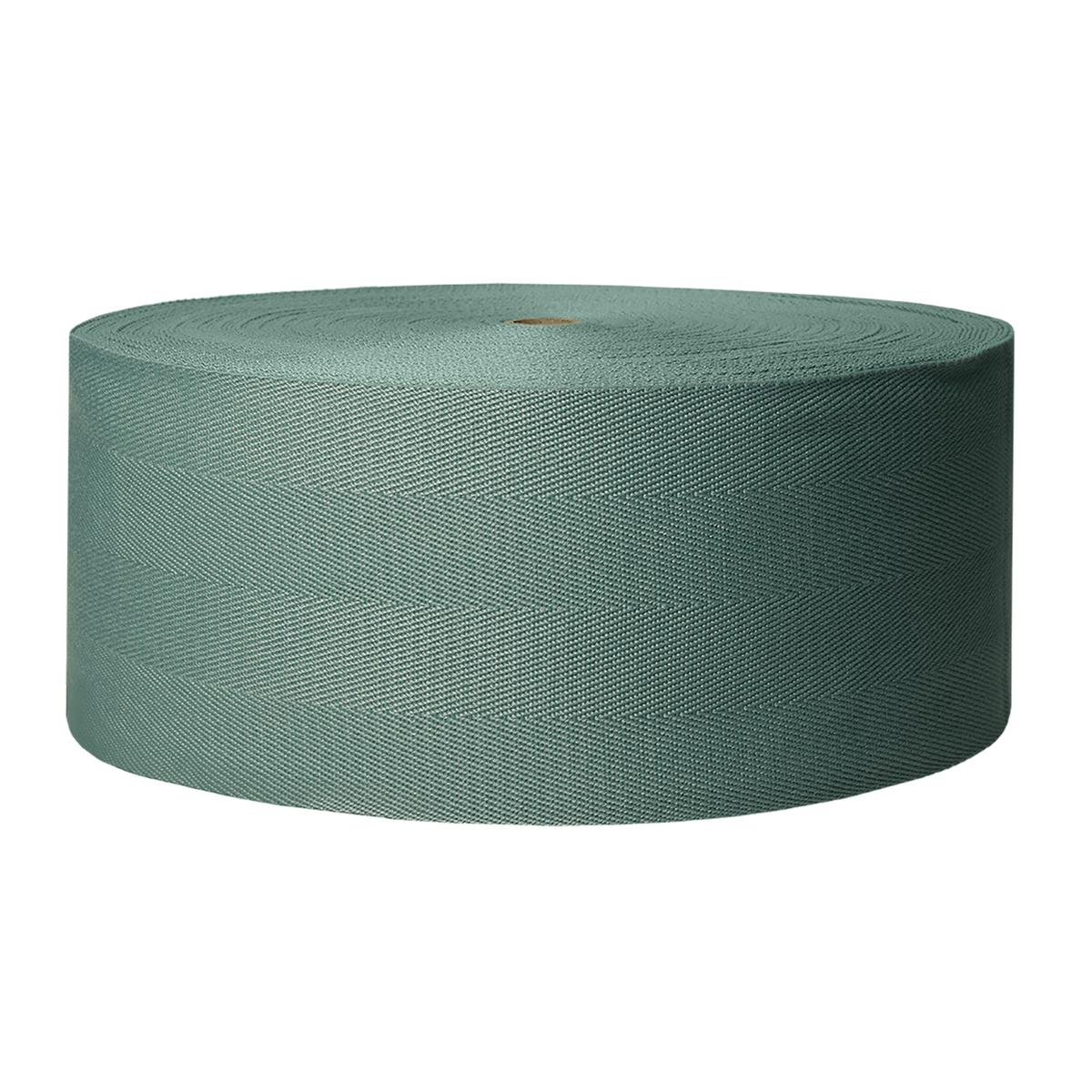 Polyester herringbone mist blue border tape