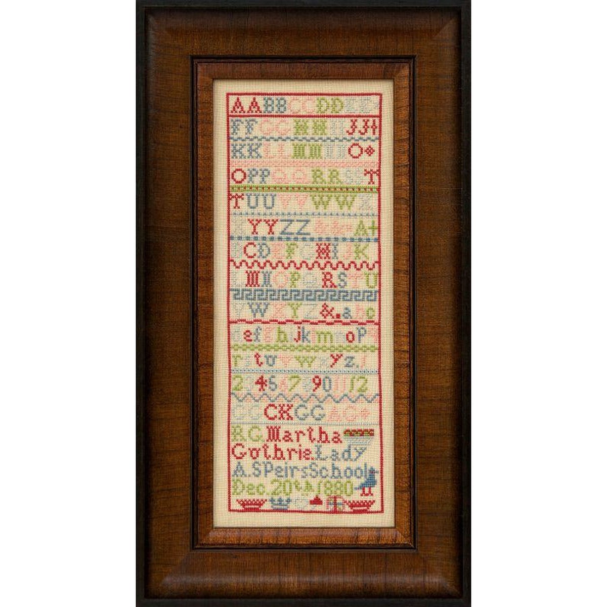 Hands Across The Sea ~ Guthrie 1880 Sampler Pattern Printed Booklet