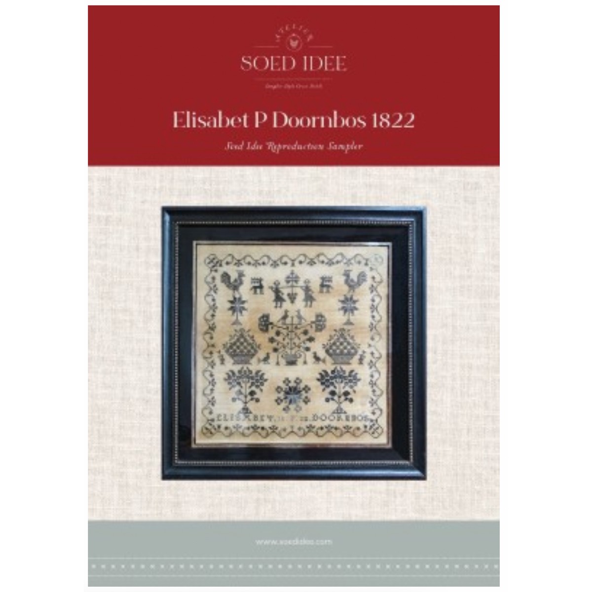 Altier Soed Idee ~ Elisabet P Doornbos 1822 Sampler Pattern