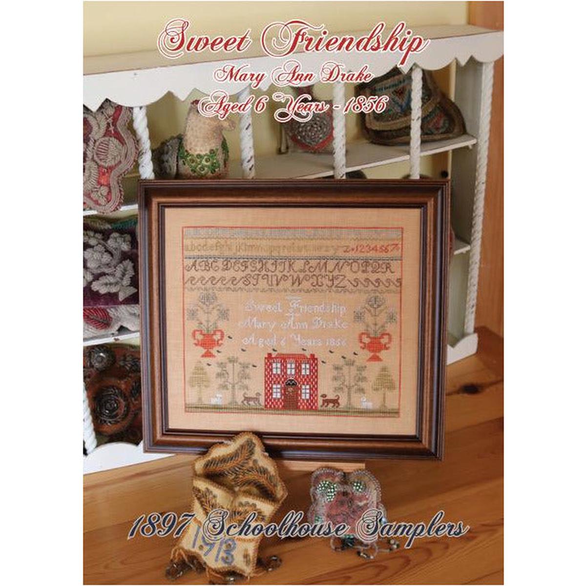 1897 Schoolhouse Samplers ~ Mary Ann Drake 1856 Sampler Pattern