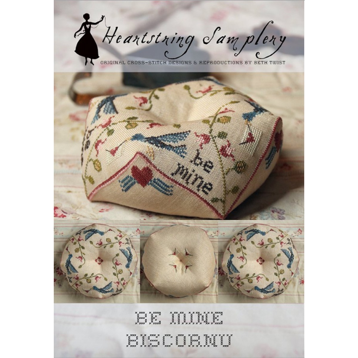 Heartstring Samplery ~ Be Mine Biscornu Pattern