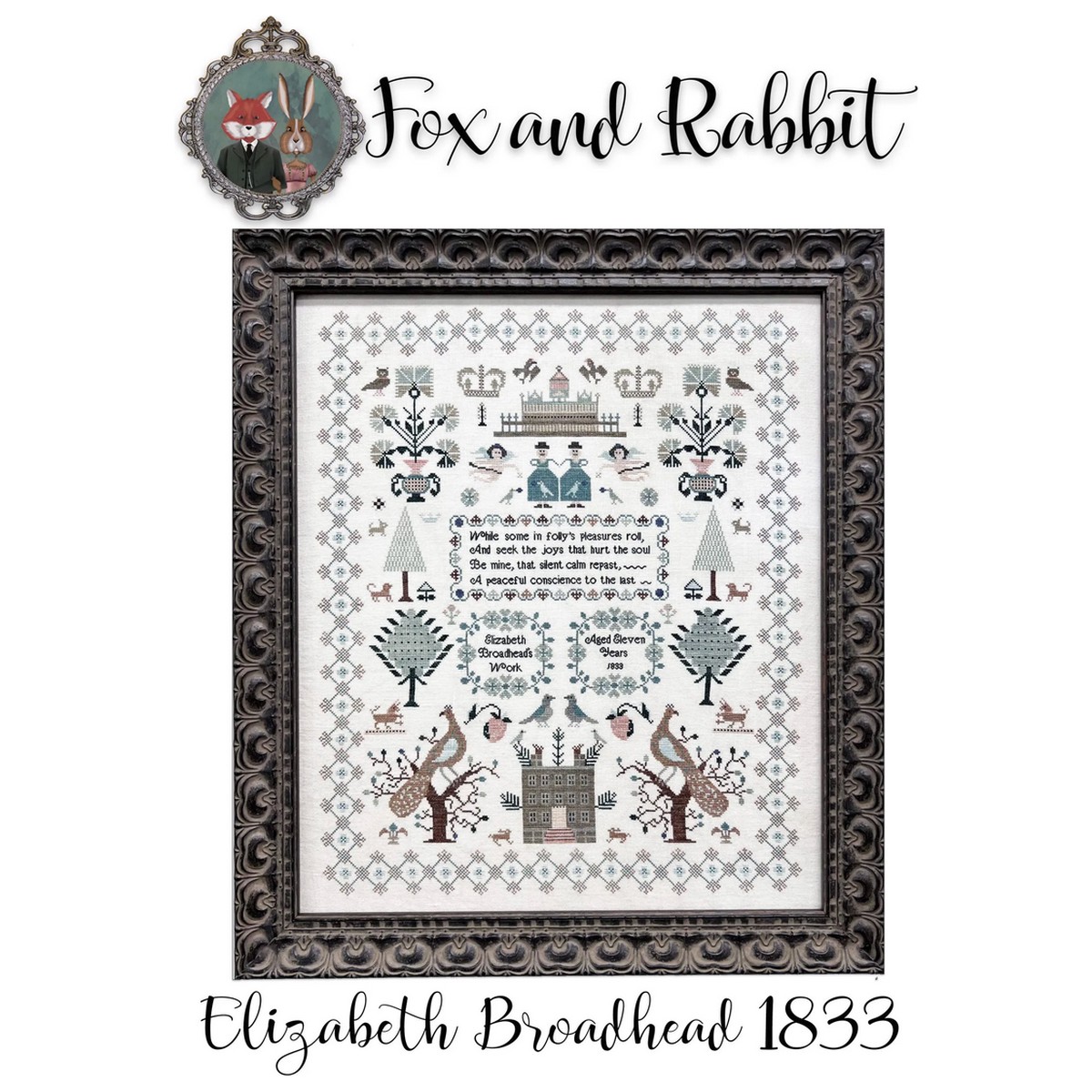 Fox and Rabbit Designs | Elizabeth Broadhead 1833 Sampler